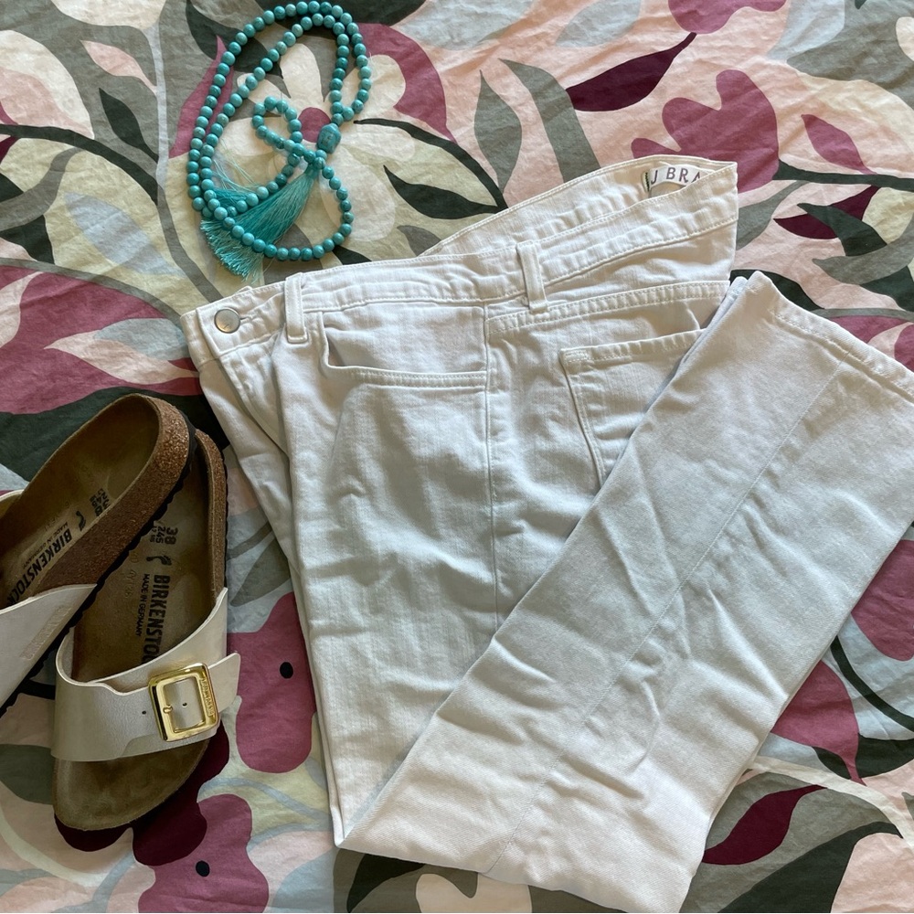 J Brand White Ankle & Cropped Jeans